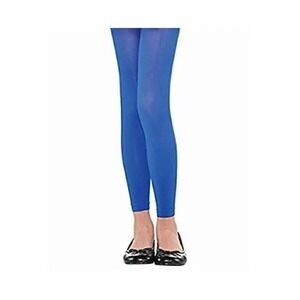 New Amscan Girl's Blue Footless‎ Opaque Tights sz M-L up to 85 lbs